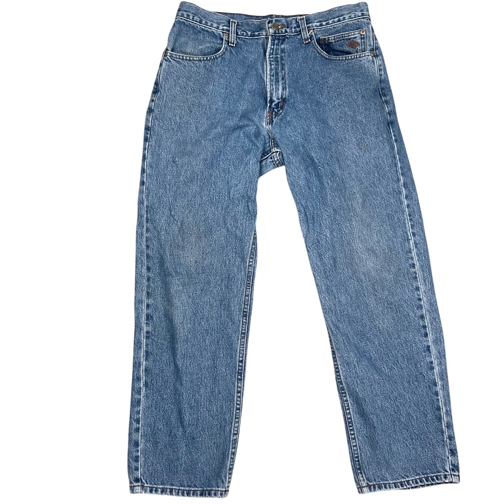 Harley-Davidson Jeans Mens 34W 30L Blue Relaxed Fit Streetwear Logo Biker